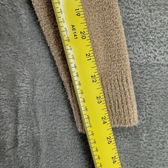 Barefoot Dreams Sweater Womens XS/S Beige Cardigan Open Front Stretch Pockets - Picture 11 of 14